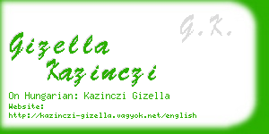 gizella kazinczi business card